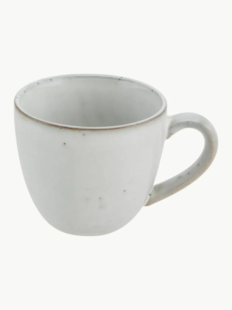 Broste Copenhagen Handgemachte Kaffeetasse Nordic Sand mit Untertasse