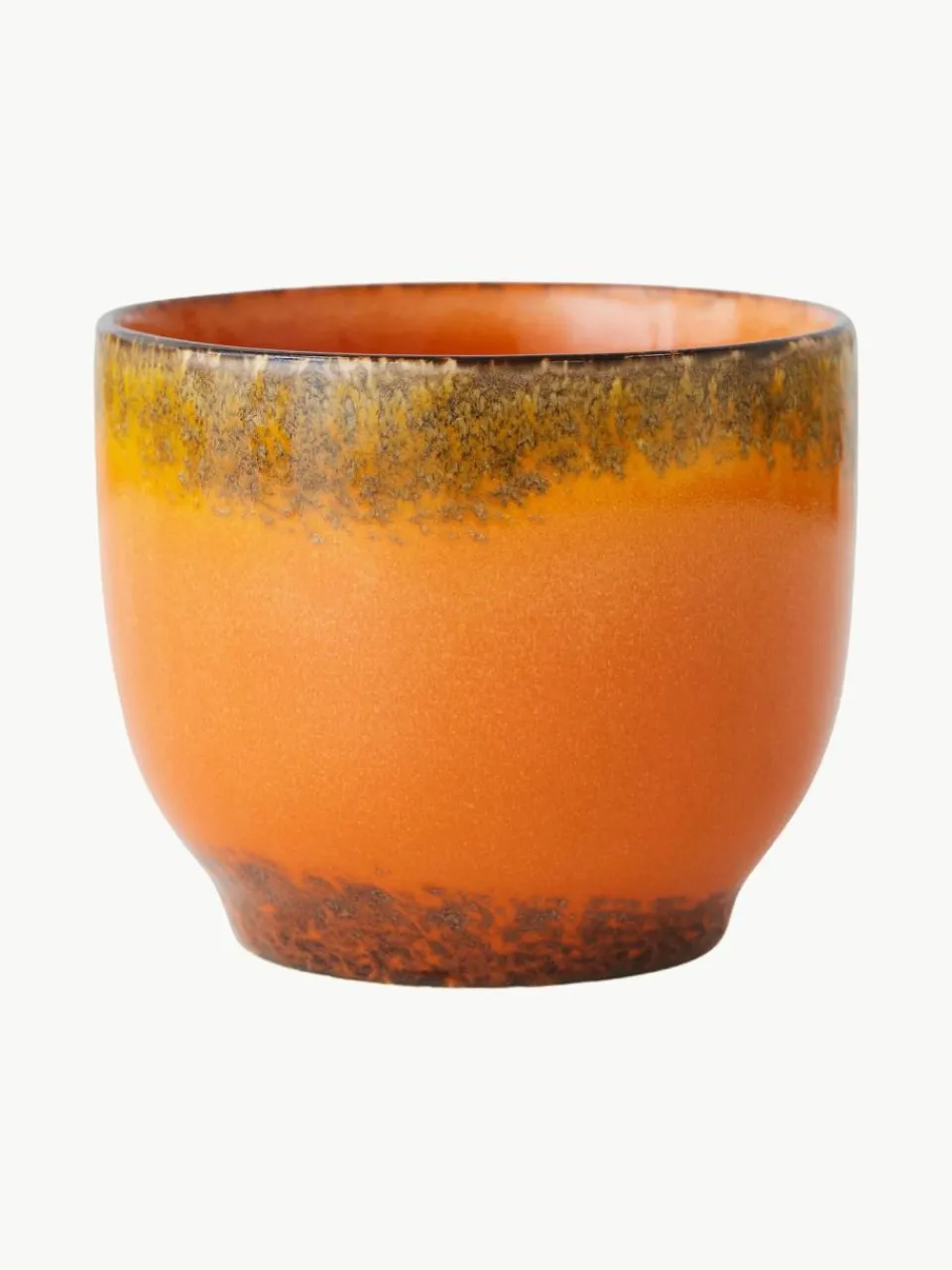 HKLIVING Handgemachte Keramik-Kaffeebecher 70's, 4er-Set