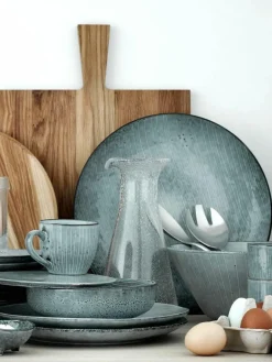 Broste Copenhagen Handgemachte Platzteller Nordic Sea, 4 Stück