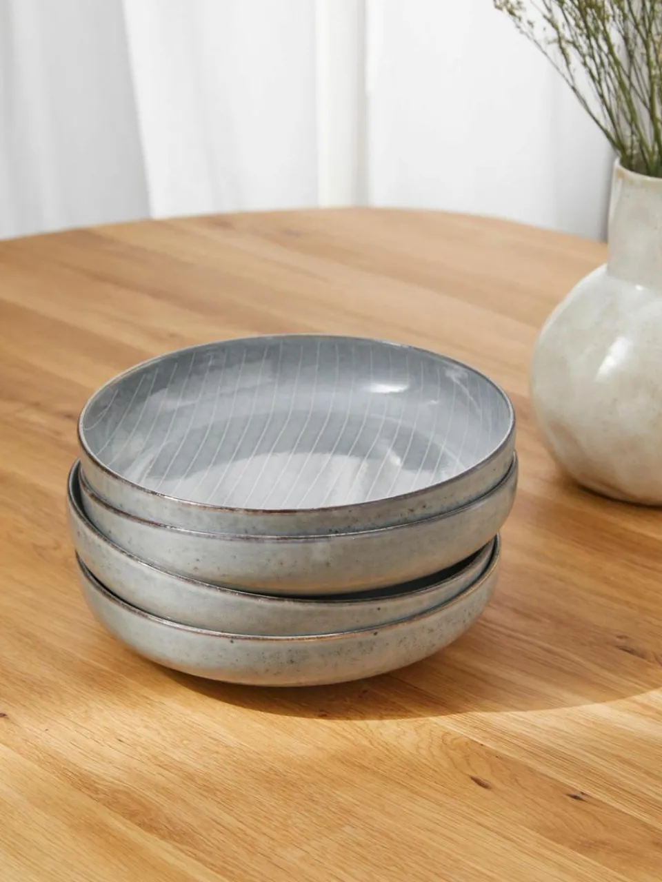 Broste Copenhagen Handgemachte Schalen Nordic Sea, Ø 22 cm, 4 Stück