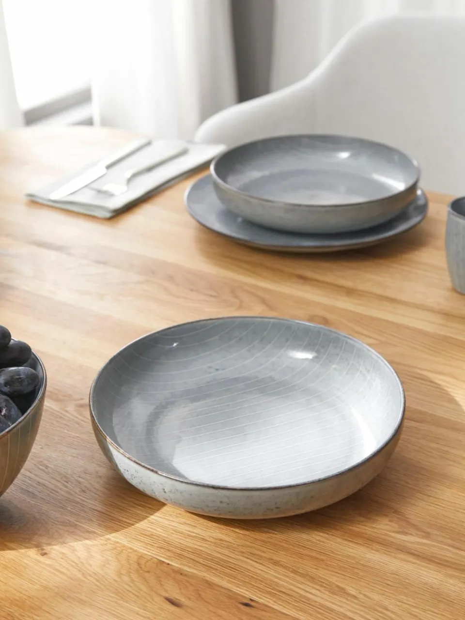 Broste Copenhagen Handgemachte Schalen Nordic Sea, Ø 22 cm, 4 Stück