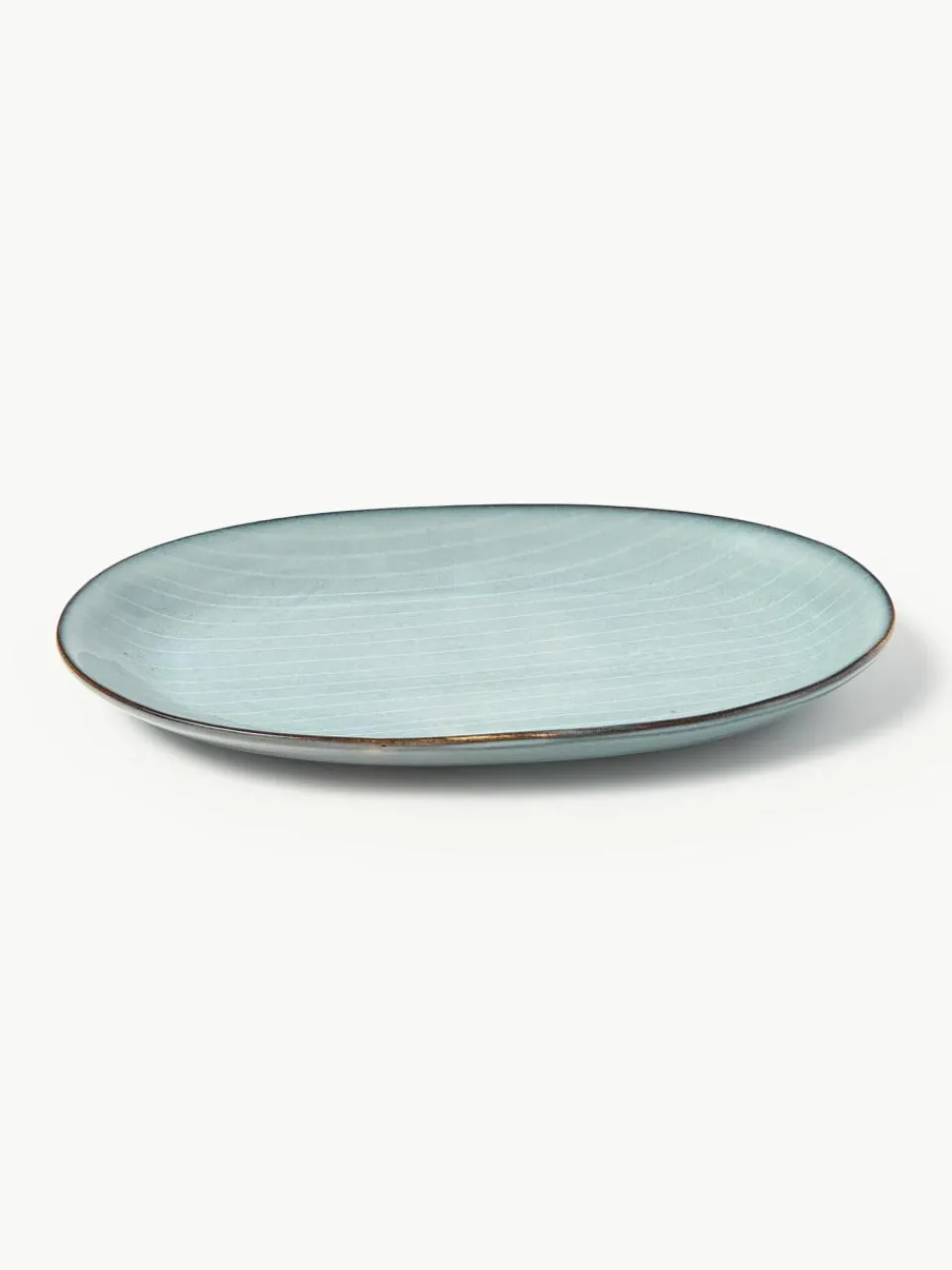 Broste Copenhagen Handgemachte Servierplatte Nordic Sea, L 30 cm