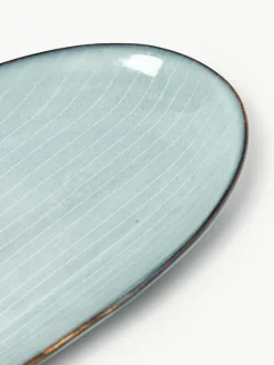 Broste Copenhagen Handgemachte Servierplatte Nordic Sea, L 30 cm