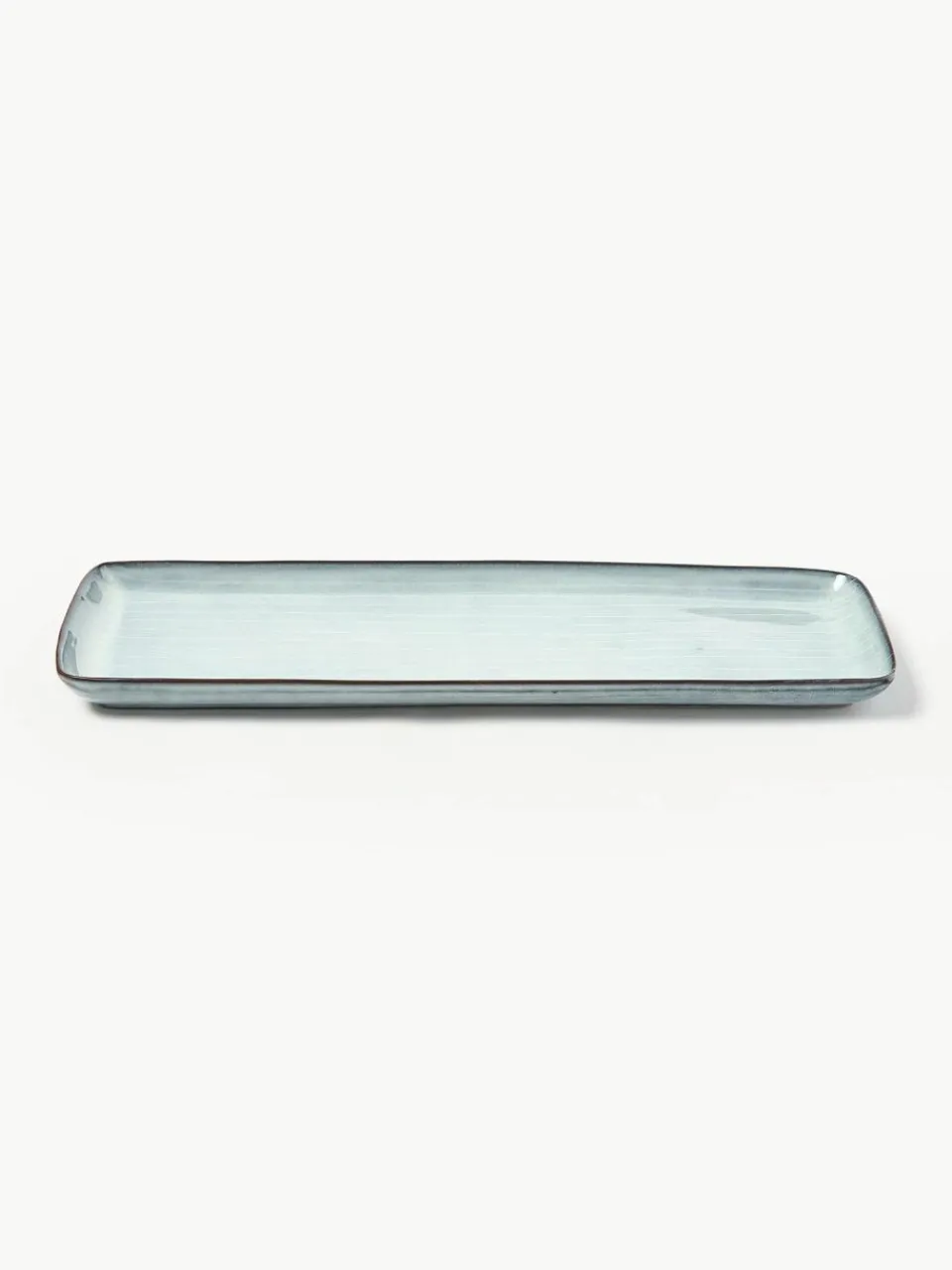 Broste Copenhagen Handgemachte Servierplatte Nordic Sea, L 35 cm
