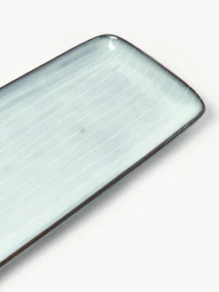 Broste Copenhagen Handgemachte Servierplatte Nordic Sea, L 35 cm