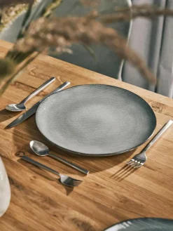 Broste Copenhagen Handgemachte Speiseteller Nordic Sea, 4 Stück