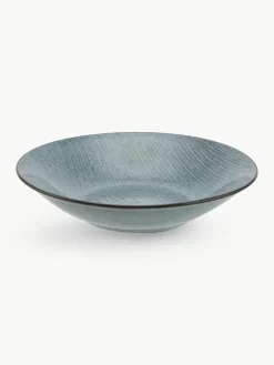 Broste Copenhagen Handgemachte Suppenteller Nordic Sea, 4 Stück