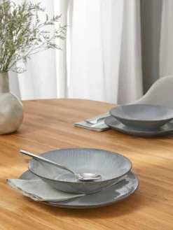 Broste Copenhagen Handgemachte Suppenteller Nordic Sea, 4 Stück