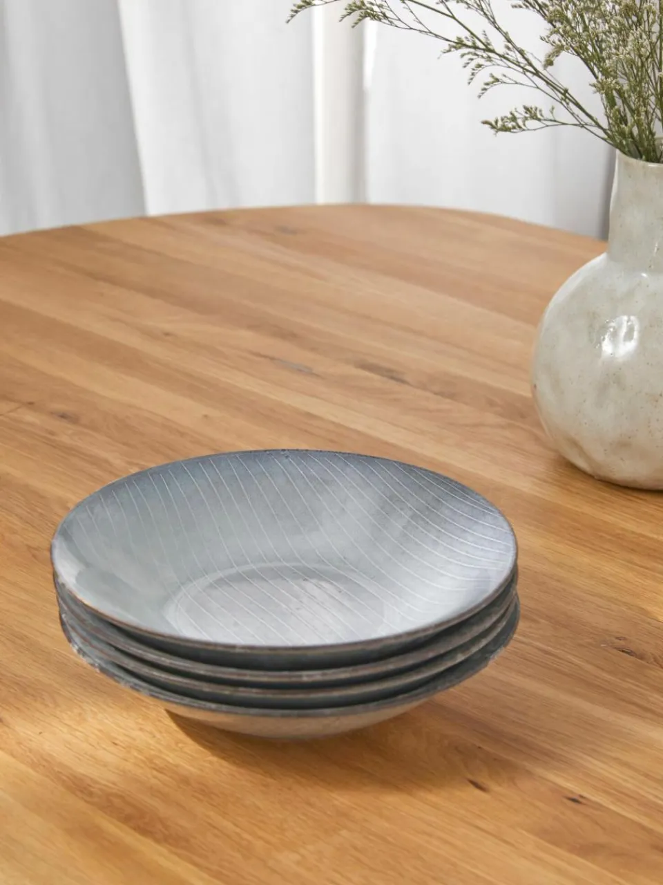 Broste Copenhagen Handgemachte Suppenteller Nordic Sea, 4 Stück