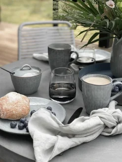 Broste Copenhagen Handgemachtes Frühstücks-Set Nordic Sea, 4 Personen (12-tlg.)