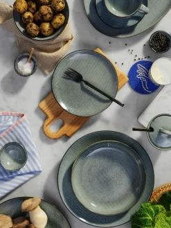 Broste Copenhagen Handgemachtes Frühstücks-Set Nordic Sea, 4 Personen (12-tlg.)