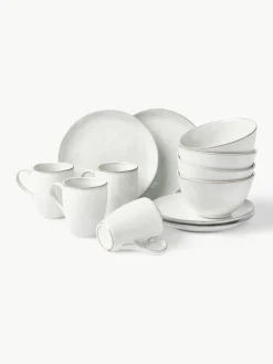 Broste Copenhagen Handgemachtes Frühstücks-Set Nordic Sand, 4 Personen (12-tlg.)