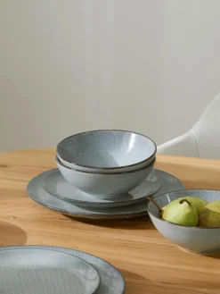 Broste Copenhagen Handgemachtes Geschirr-Set Nordic Sea, 4 Personen (12-tlg.)