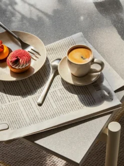 Broste Copenhagen Handgemachtes Geschirr-Set Nordic Vanilla, 4 Personen (12-tlg.)