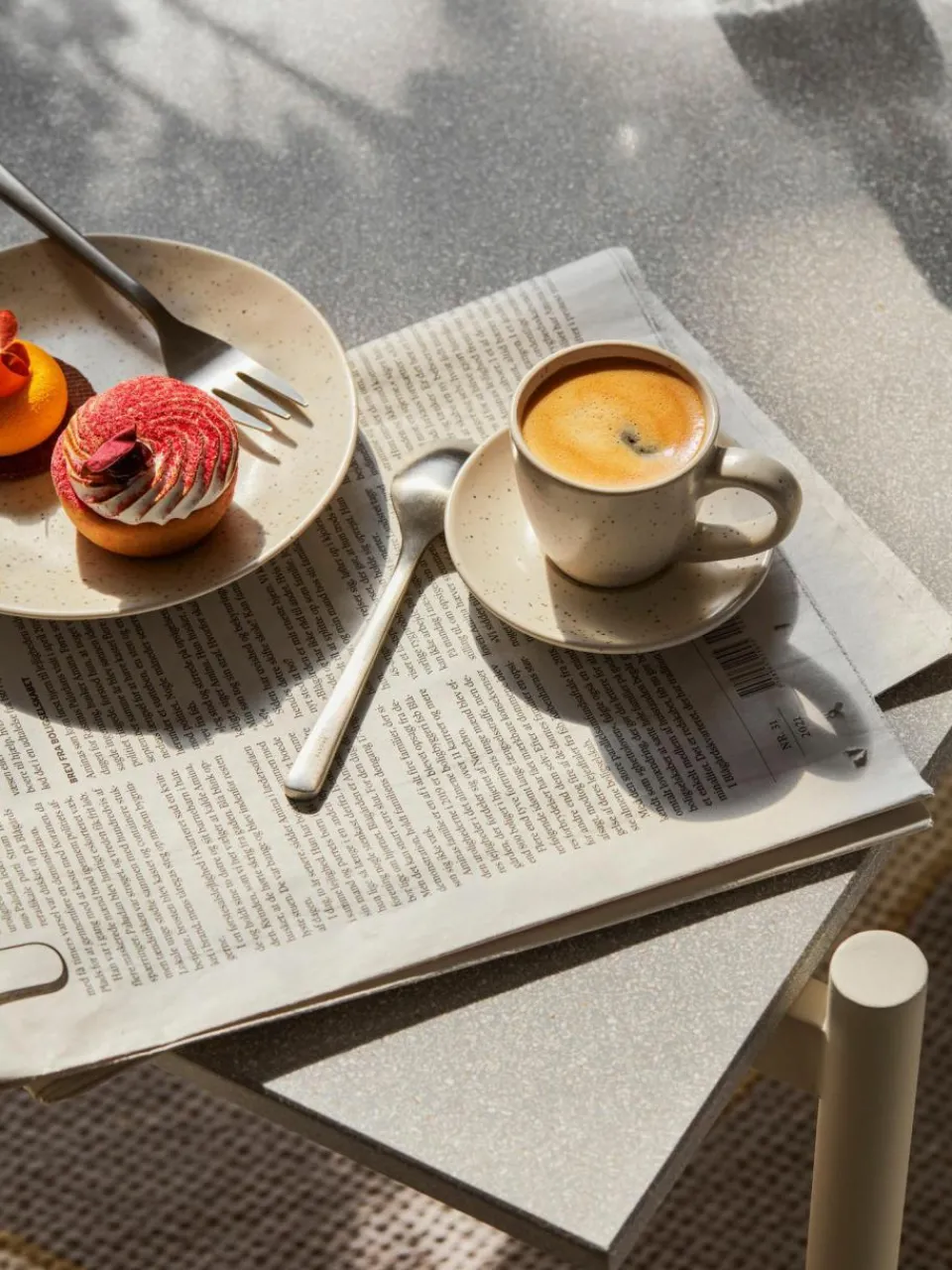 Broste Copenhagen Handgemachtes Geschirr-Set Nordic Vanilla, 4 Personen (12-tlg.)