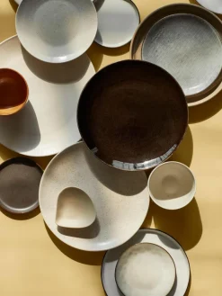 Broste Copenhagen Handgemachtes Geschirr-Set Nordic Vanilla, 4 Personen (12-tlg.)