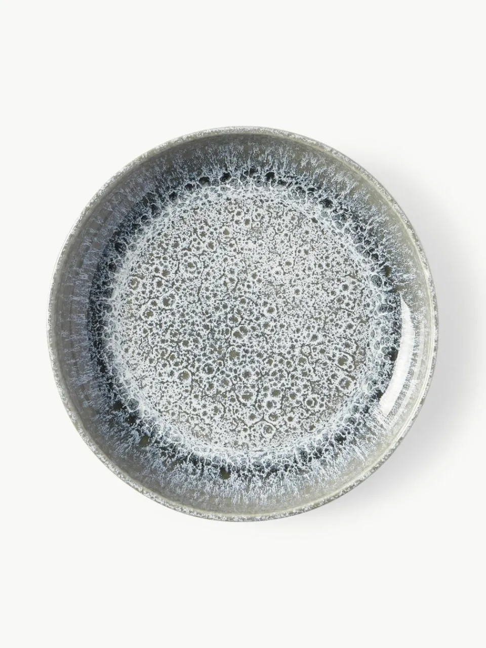 Westwing Collection Handgemachtes Geschirr-Set Pam mit reaktiver Glasur, 4 Personen (12-tlg.)