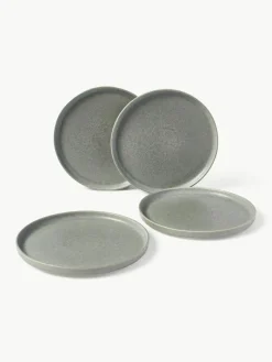 Westwing Collection Handgemachtes Geschirr-Set Pam mit reaktiver Glasur, 4 Personen (12-tlg.)
