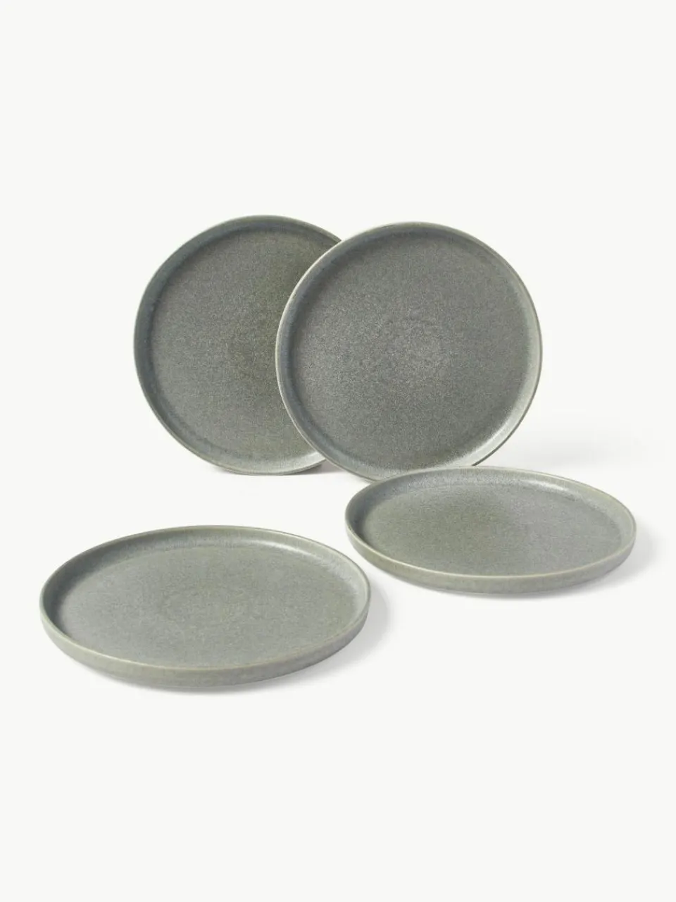 Westwing Collection Handgemachtes Geschirr-Set Pam mit reaktiver Glasur, 4 Personen (12-tlg.)