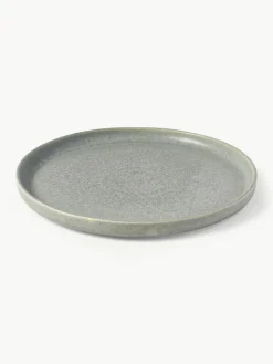 Westwing Collection Handgemachtes Geschirr-Set Pam mit reaktiver Glasur, 4 Personen (12-tlg.)