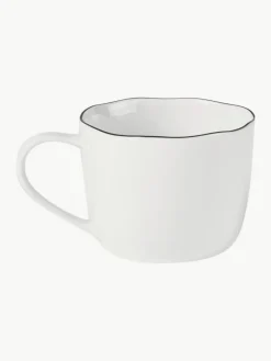 Broste Copenhagen Handgemachtes Porzellan-Frühstücks-Set Salt, 4 Personen (16-tlg.)