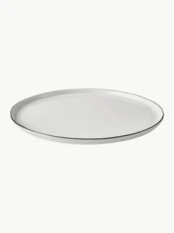 Broste Copenhagen Handgemachtes Porzellan-Geschirr-Set Salt, 4 Personen (12-tlg.)
