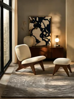 Westwing Collection Handgetufteter Kurzflorteppich Winola mit Hoch-Tief-Struktur