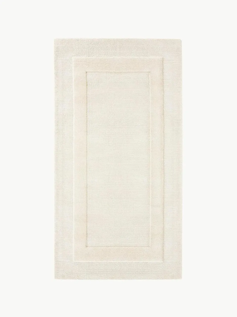 Westwing Collection Handgewebter Baumwollteppich Dania mit Hoch-Tief-Struktur