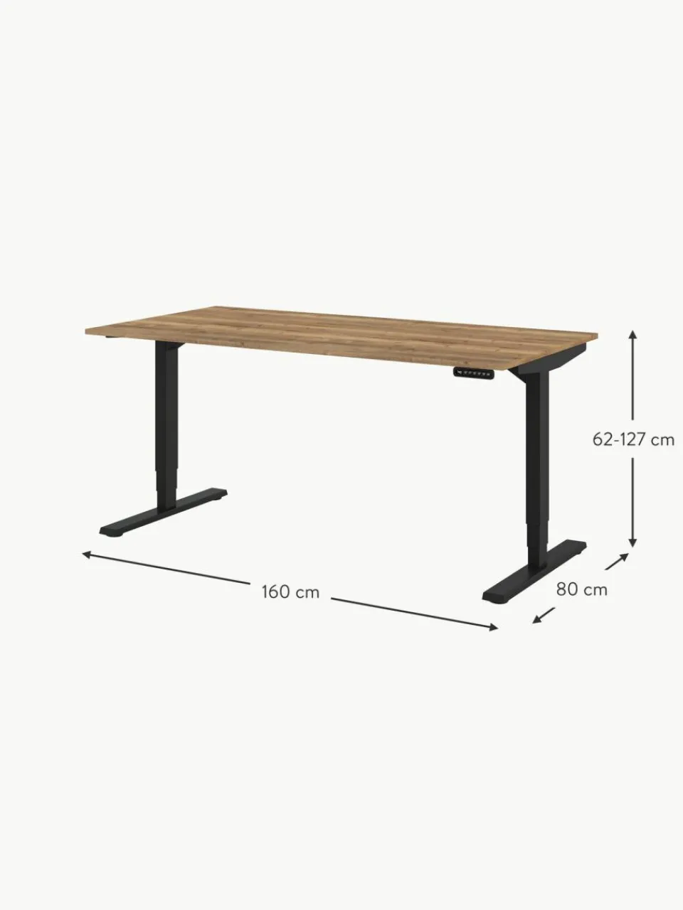 Assmann Höhenverstellbarer Schreibtisch Y-Line, in verschiedenen Größen