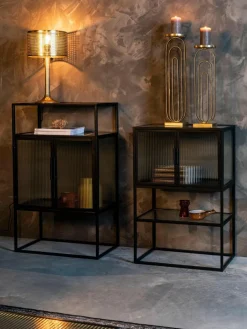 Dutchbone Highboard Boli mit Rillenglas