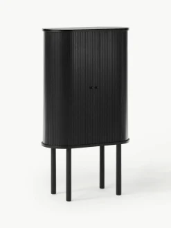 Westwing Collection Highboard Calary mit geriffelter Front