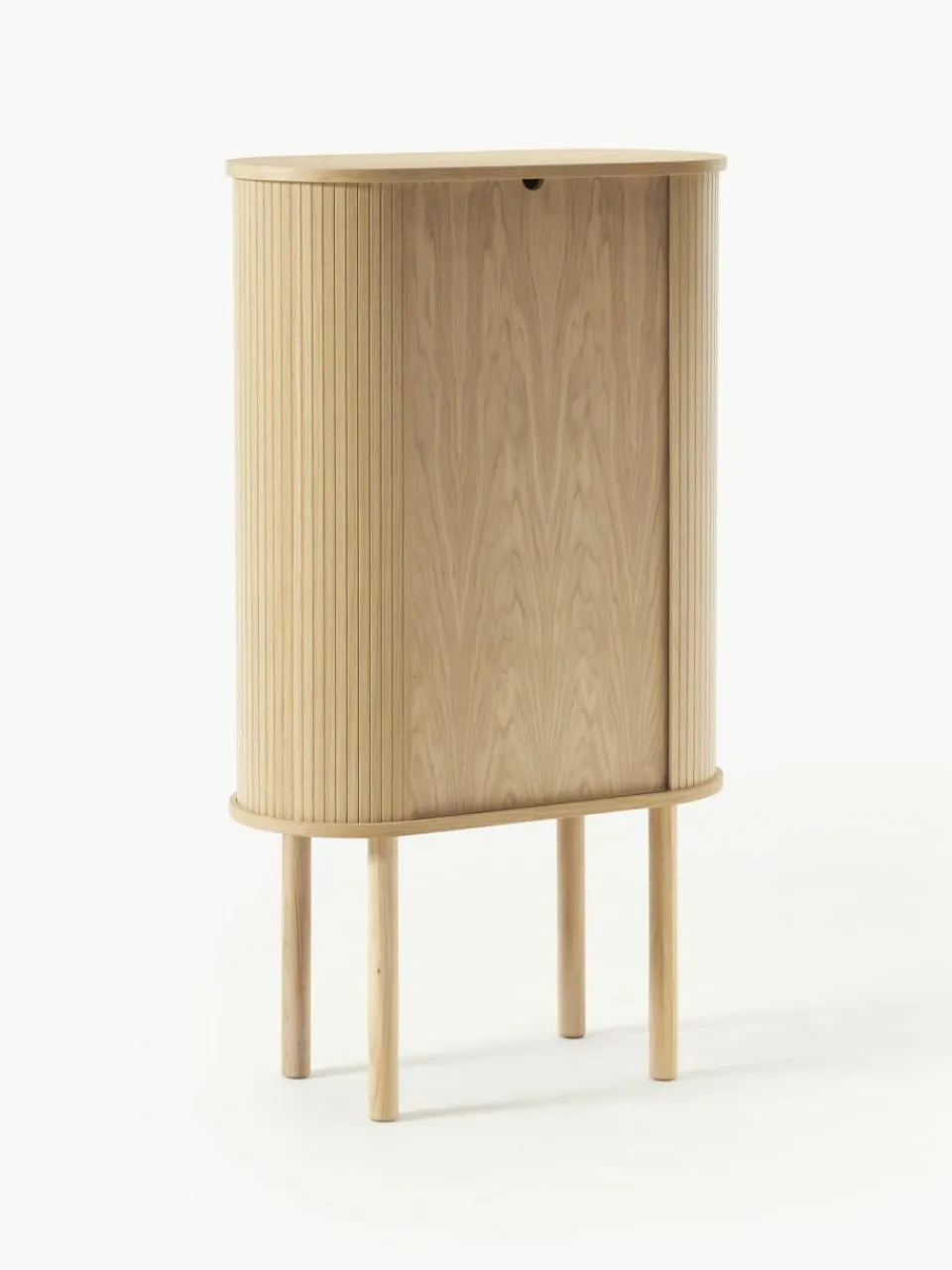 Westwing Collection Highboard Calary mit geriffelter Front