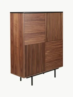 Westwing Highboard Nuance mit Rillen-Dekor