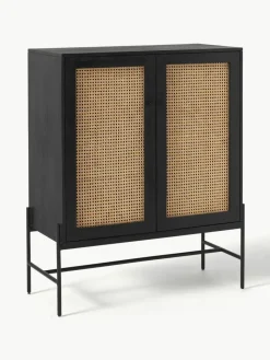 Westwing Collection Highboard Vienna mit Wiener Geflecht