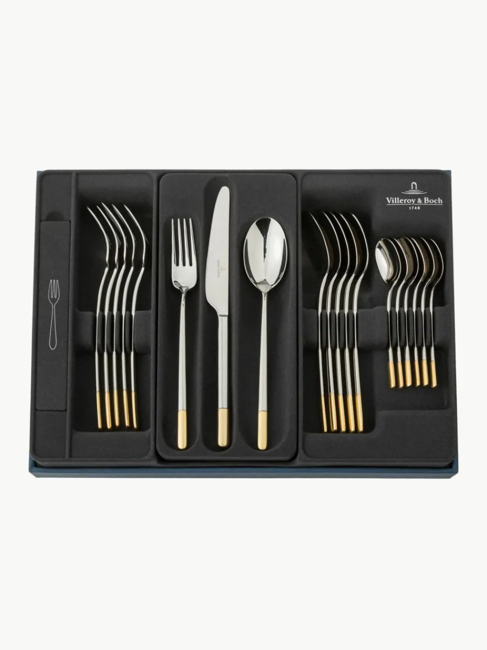 Villeroy & Boch Hochglanzpoliertes Besteck-Set Ella, 6 Personen (30-tlg.)