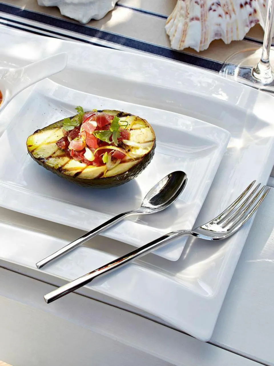 Villeroy & Boch Hochglanzpoliertes Besteck-Set New Wave, 6 Personen (24-tlg.)