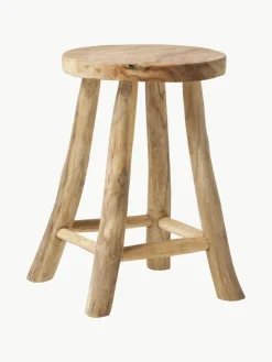 Westwing Hocker Badia aus Teakholz