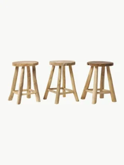 Westwing Hocker Badia aus Teakholz
