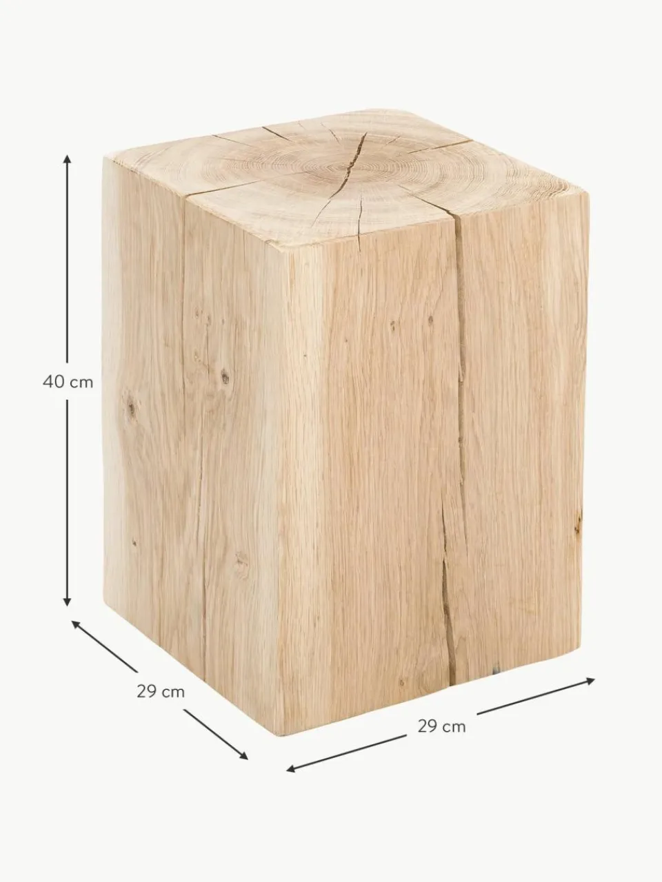 Jan Kurtz Hocker Block aus Eichenholz