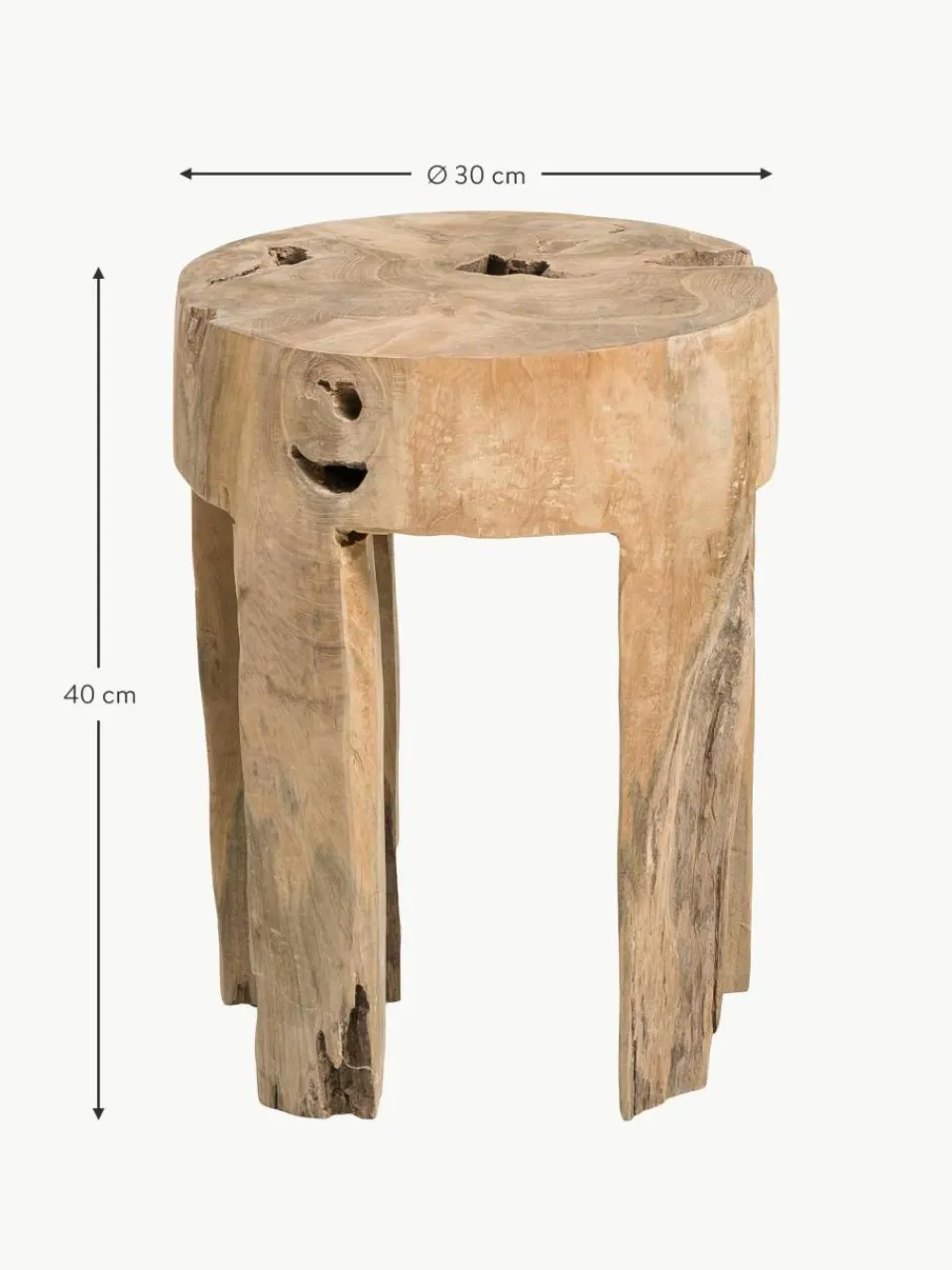 Jan Kurtz Hocker Java aus Teakholz