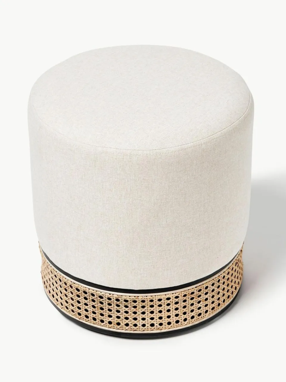 Westwing Collection Hocker Mara mit Wiener Geflecht