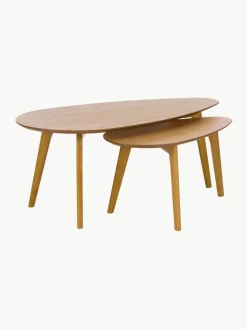 Westwing Holz-Couchtische Bloom, 2er-Set