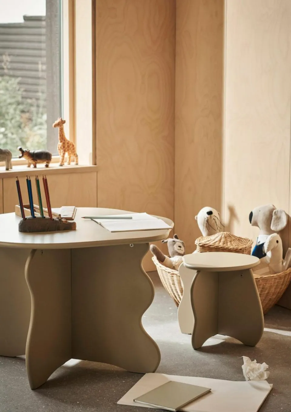 Kinder ferm LIVING Kids Holz-Kinderhocker Slope