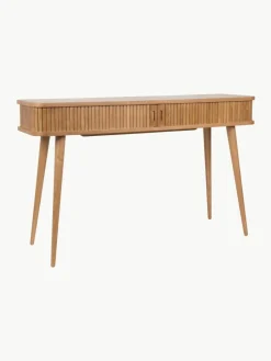 Zuiver Holz-Konsole Barbier mit Rolltüren und geriffelter Front