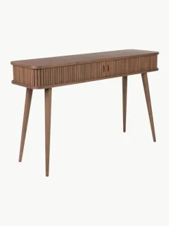 Zuiver Holz-Konsole Barbier mit Rolltüren und geriffelter Front