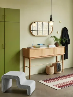 Hübsch Holz-Konsole Herringbone mit Fischgrätmuster