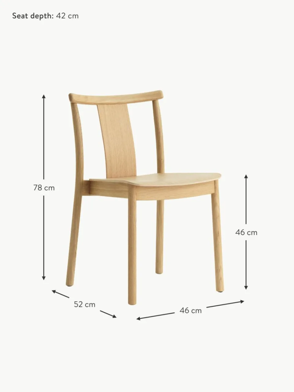 Audo Copenhagen Holzstuhl Merkur aus