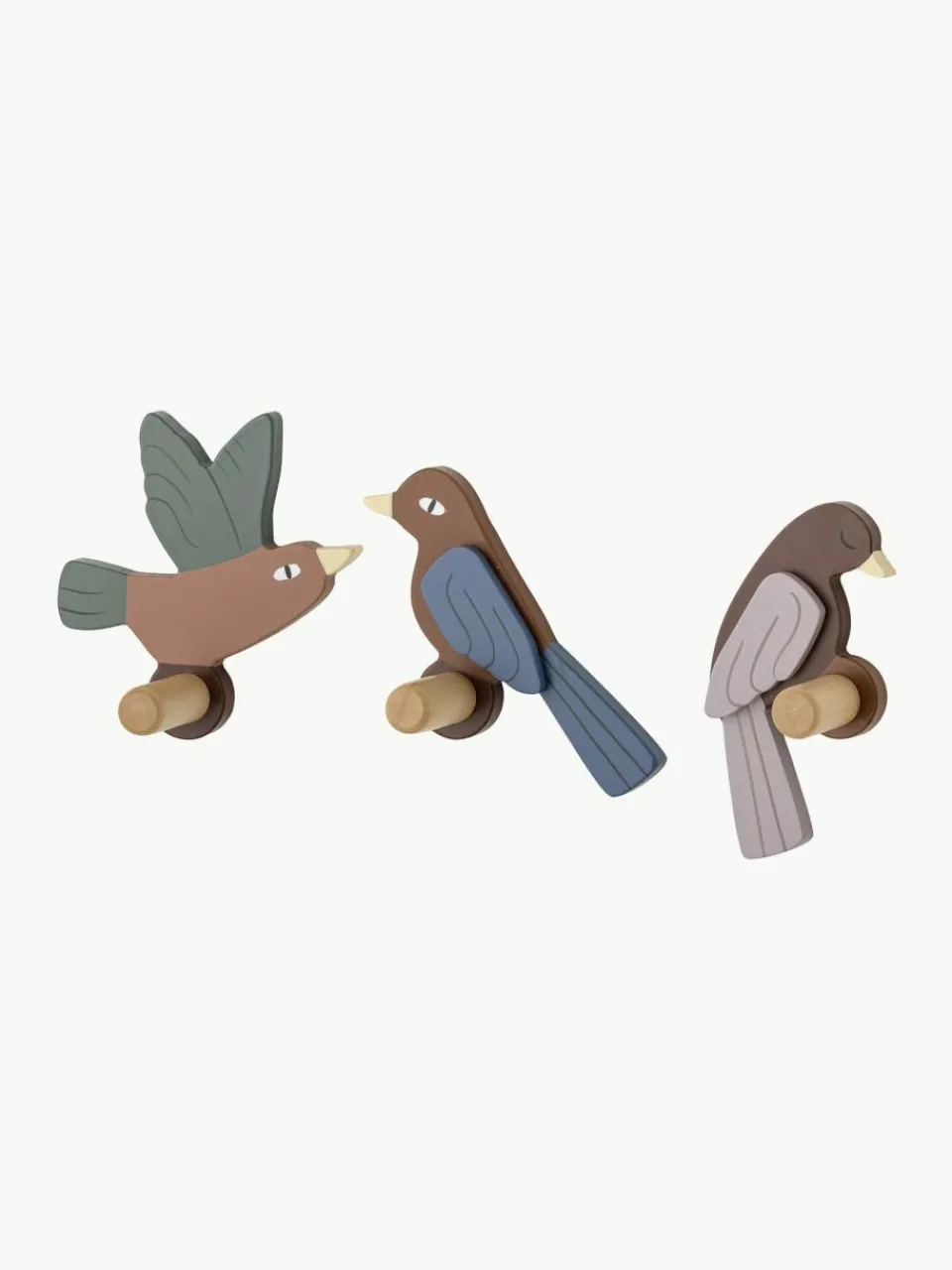Kinder Bloomingville mini Holz-Wandhaken Lewi, 3er-Set