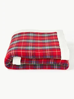 Westwing Collection Karierte Kuscheldecke Gavin