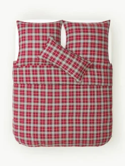 Westwing Collection Karierter Flanell-Bettdeckenbezug Linsay